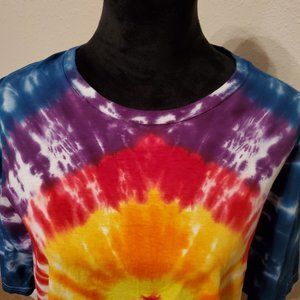 Tie Dye boho bohemia unisex 100% soft cotton size 2X.